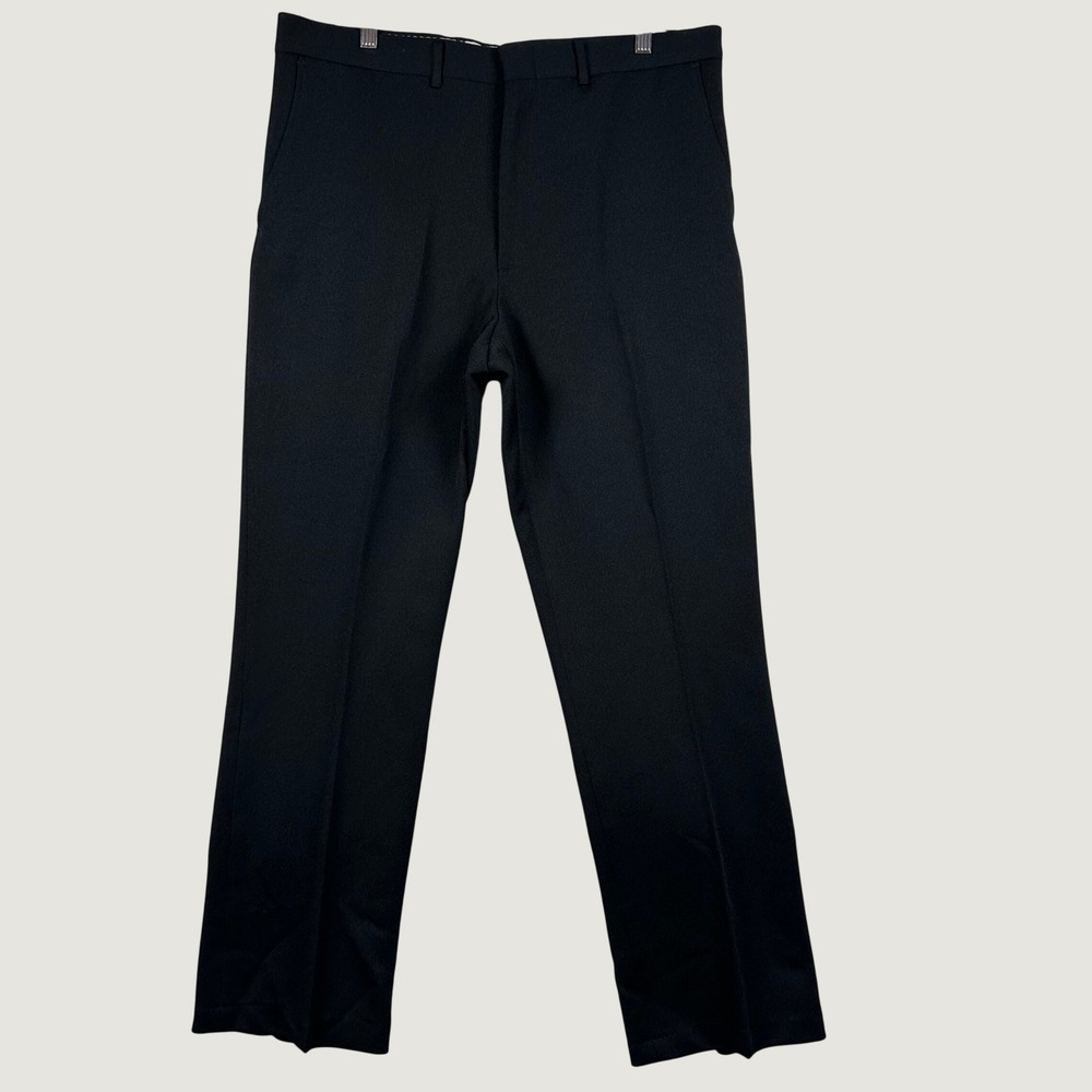 NWT Vtg Haband of NJ Mens 37x31 Black Dress Pants Permanently Pressed Made USA